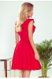 Obrázok pre 307-1POLA šaty s volánovým výstrihom / červené