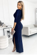 Obrázok pre Lux dlhé elegantné šaty granátové 404-2