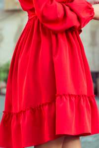 Obrázok pre 265-4 DAISY šaty s odhalenými ramenami  / červené