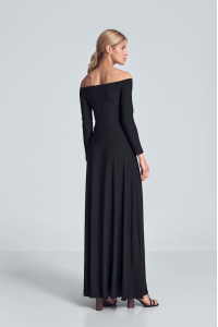 Obrázok pre Elegantné dlhé šaty M707 čierne