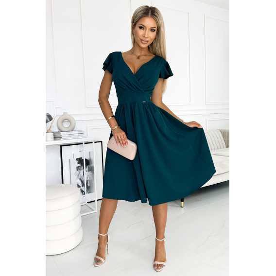 Elegantné trblietavé šaty Matilda / zelené 425-1