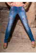 Obrázok pre KouCla Skinny džínsy s gombíkmi / modré