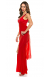 Obrázok pre Spoločenské šaty s čipkou a mašľou / červené