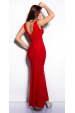 Obrázok pre Elegantné šaty Koucla s čipkou a kamienkami / červené