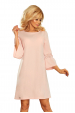 Obrázok pre 190-1 MARGARET šaty s čipkou na rukávoch / pastelovo ružové