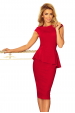 Obrázok pre 192-5 Elegantné midi šaty s volánom / červené