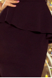 Obrázok pre 192-3 Elegantné midi šaty s volánom / čierne
