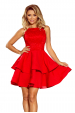 Obrázok pre 205-1 LAURA volánové šaty s krajkou / červené