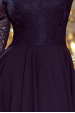 Obrázok pre 210-2 NICOLLE - asymetrické šaty s krajkou / granátové