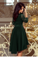 Obrázok pre 210-3 NICOLLE - asymetrické šaty s krajkou / zelené