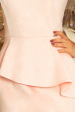 Obrázok pre 192-8 Elegantné midi šaty s volánom / pastelovo-ružové