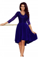 Obrázok pre 210-4 NICOLLE - asymetrické šaty s krajkou / modré