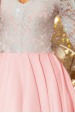 Obrázok pre 210-5 NICOLLE -  asymetrické šaty s krajkou / sivo-ružové
