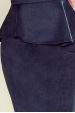 Obrázok pre 192-9 Elegantné midi šaty s volánom / semišovo granátové