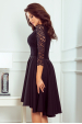 Obrázok pre 210-10 NICOLLE - asymetrické šaty s krajkou - čierne