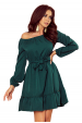 Obrázok pre 265-1 DAISY šaty s odhalenými ramenami / zelené