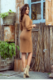 Obrázok pre 275-1 JENNY pohodlné šaty s viazaním  - karamelové