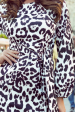 Obrázok pre 275-3 JENNY pohodlné šaty s viazaním - leopard