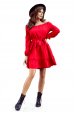 Obrázok pre 265-4 DAISY šaty s odhalenými ramenami  / červené