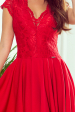 Obrázok pre 300-2 PATRICIA - krajkové šaty s hlbokým výstrihom / červené
