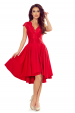 Obrázok pre 300-2 PATRICIA - krajkové šaty s hlbokým výstrihom / červené
