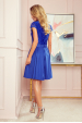 Obrázok pre 242-3 ANNA šaty s výstrihom a čipkou / modré
