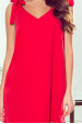 Obrázok pre 306-1 ROSITA šaty s mašľami na ramenách / červené