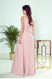 Obrázok pre 299-2 CHIARA elegantné maxi šaty na ramienka / púdrovo ružové