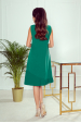 Obrázok pre 308-1 KARINE - šaty s plisovou aplikáciou - zelené