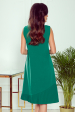 Obrázok pre 308-1 KARINE - šaty s plisovou aplikáciou - zelené