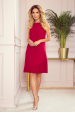 Obrázok pre 308-2 KARINE - šaty s plisovou aplikáciou - červené