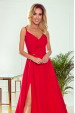 Obrázok pre 299-1 CHIARA elegantné maxi šaty na ramienka / červené