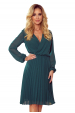 Obrázok pre 313-1 ISABELLE Elegantné plisové šaty - zelené