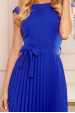 Obrázok pre 311-2 LILA Plisové šaty s krátkym rukávom - modré