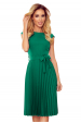 Obrázok pre 311-3  LILA Plisové šaty s krátkym rukávom - zelená