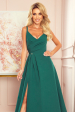 Obrázok pre 299-4 CHIARA elegantné maxi šaty na ramienka / zelené