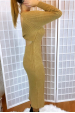 Obrázok pre Dlhé úpletové šaty - hnedé