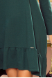 Obrázok pre 337-1 Trapézové šaty s volánom - zelené
