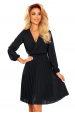 Obrázok pre 313-7 ISABELLE Elegantné plisové šaty - čierne