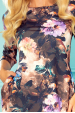 Obrázok pre 40-14 Jola šaty s vreckami / hnedé s kvetmi