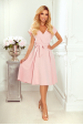 Obrázok pre 348-1 SCARLETT - elegantné letné šaty - púdrovo ružové