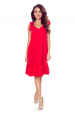 Obrázok pre 306-1 ROSITA šaty s mašľami na ramenách / červené