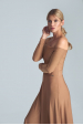 Obrázok pre Elegantné dlhé šaty M707 béžové