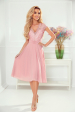 Šifónové šaty ružové Linda  -1