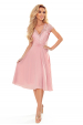 Šifónové šaty ružové Linda  -4