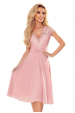 Šifónové šaty ružové Linda  -5