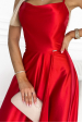 Obrázok pre Perla spoločenské saténové šaty červené 419-1